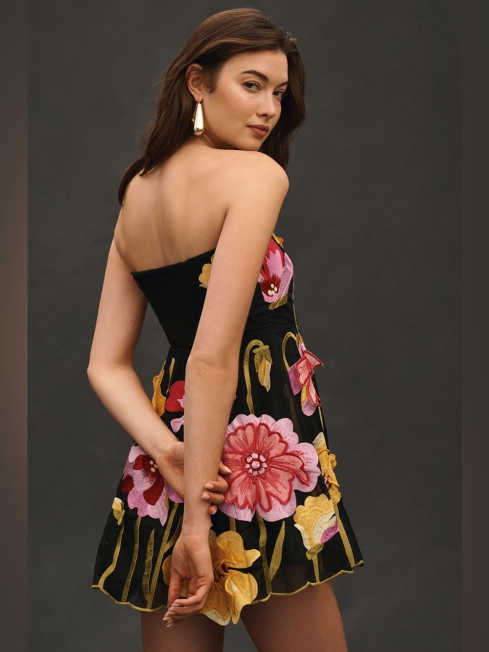 NWT Size S - By Anthropologie Floral Organza Mini Dress (US$ 248) - Picture 3 of 16